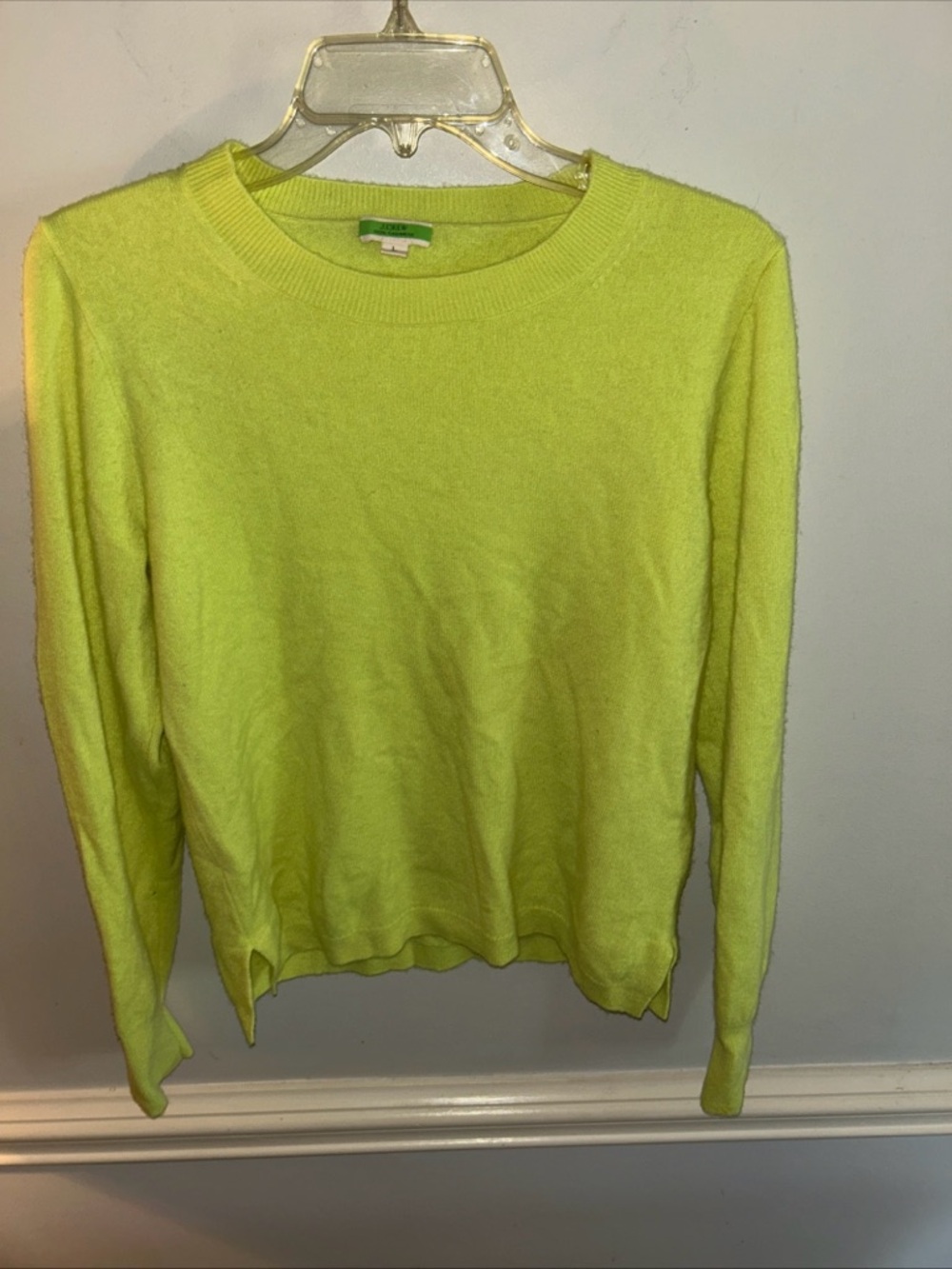 J. Crew Neon Yellow Crewneck Sweater